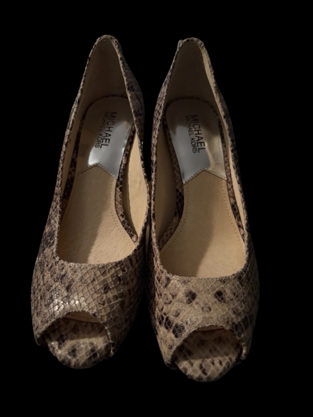 Michael Kors Crocodile Peep Toe Pumps‎ - Like New